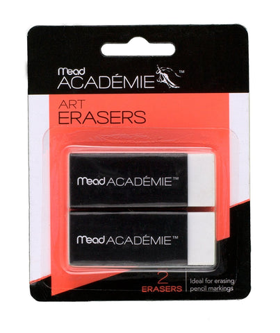Mead Academie Art Erasers, 2 per Pack (98036)