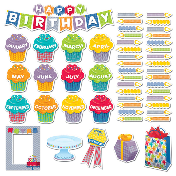 Creative Teaching HexaFun Happy Birthday Mini Bulletin Board Set (CTP 6958)