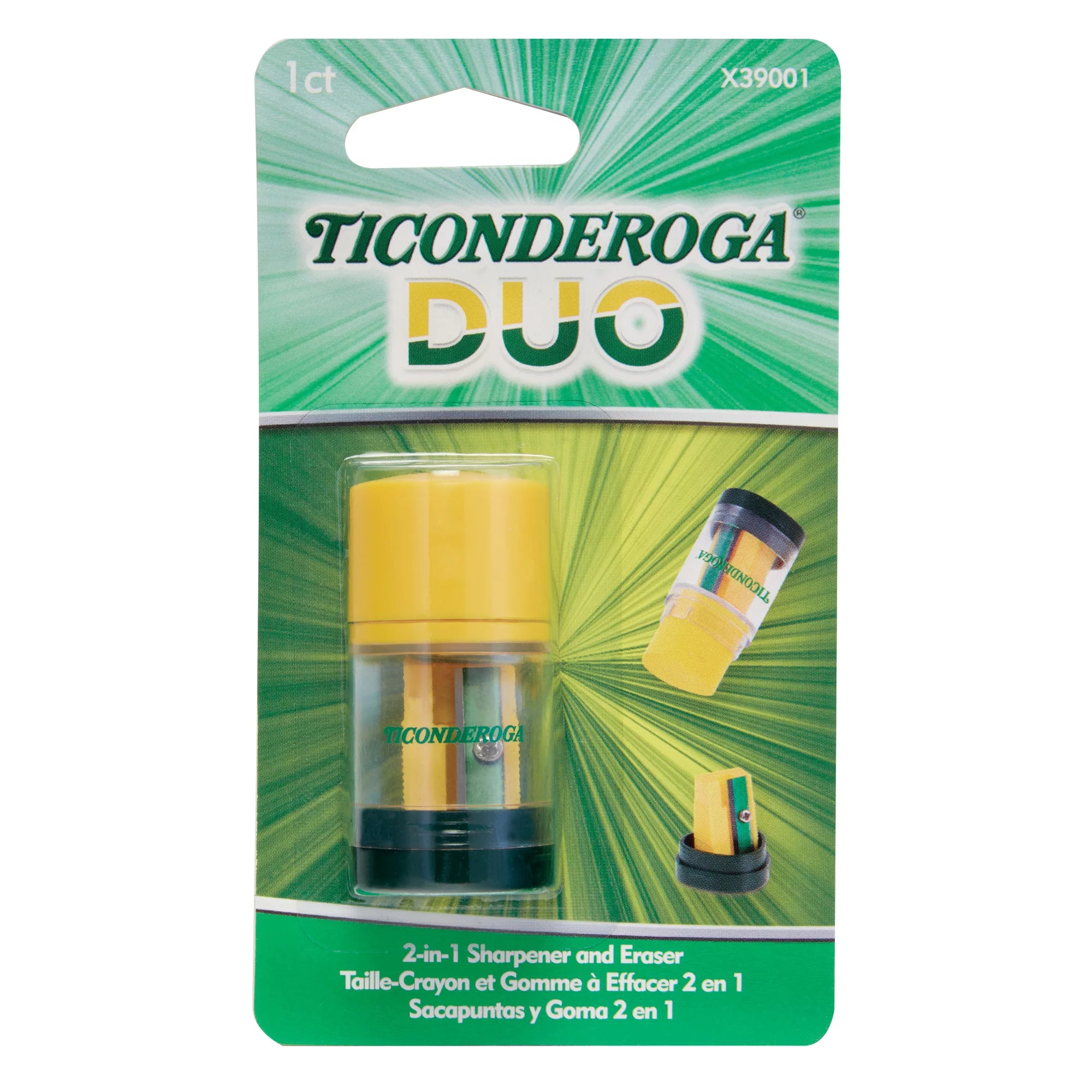 Ticonderoga Dixon Duo Sharpener and Eraser (X 39001)