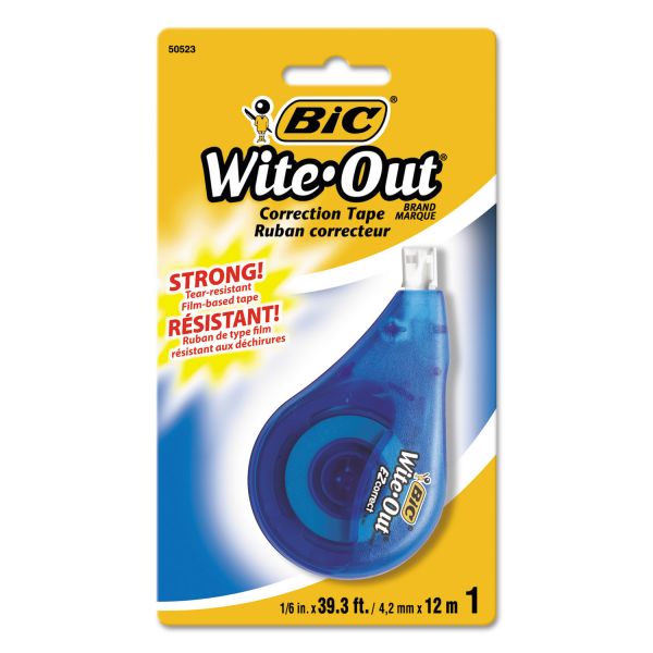 Bic Wite-Out EZ Correction Tape, 1/6" x 39', White