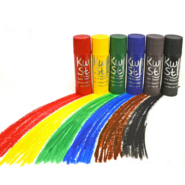 Jumbo Kwik Stix Tempera Paint Sticks, 6 Classic Colors (TPG-646)