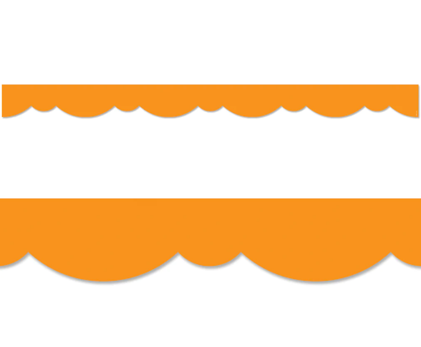 Creative Teaching Orange Stylish Scallops Border, 35 Feet (CTP 10076)