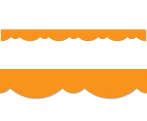 Creative Teaching Orange Stylish Scallops Border, 35 Feet (CTP 10076)