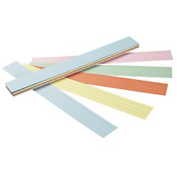 Pacon Sentence Strips, 100 Sheets, Pastel, Lined, 3" x 24" (PAC 5165)