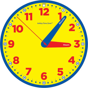 Ashley Time Zone 12" Instruction Teaching Clock (ASH50200)