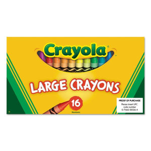 Crayola Large Crayons, Lift Lid Box, 16 Count (52-0336)