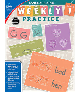 Carson Dellosa LANGUAGE ARTS Weekly Practice Grade 1 (CD 104875)