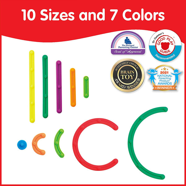 GeoStix Letter Construction Set Educational Toy, 200 Connecting Sticks, 50 Activities (21368)