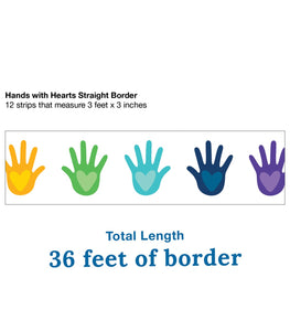 Carson Dellosa Hands with Hearts Straight Border, 36' (CD 108405)