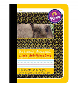 Pacon Primary Picture Story Journal Composition Book, 1/2-in. Ruled, 100 Sheets (P2426)