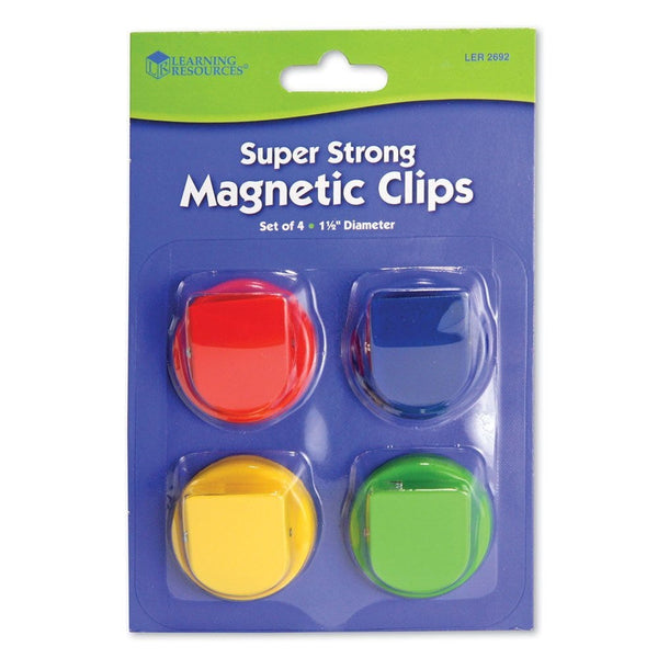 Learning Resources Super Strong Magnetic Clips, Set of 4 (LER 2692)