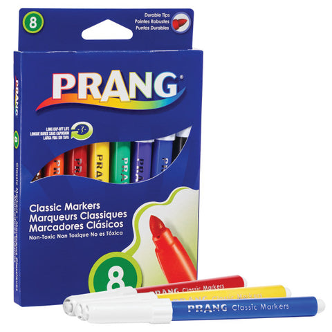 Prang Classic Art Markers, Bullet Tip, Assorted Colors, 8 Count (80719)