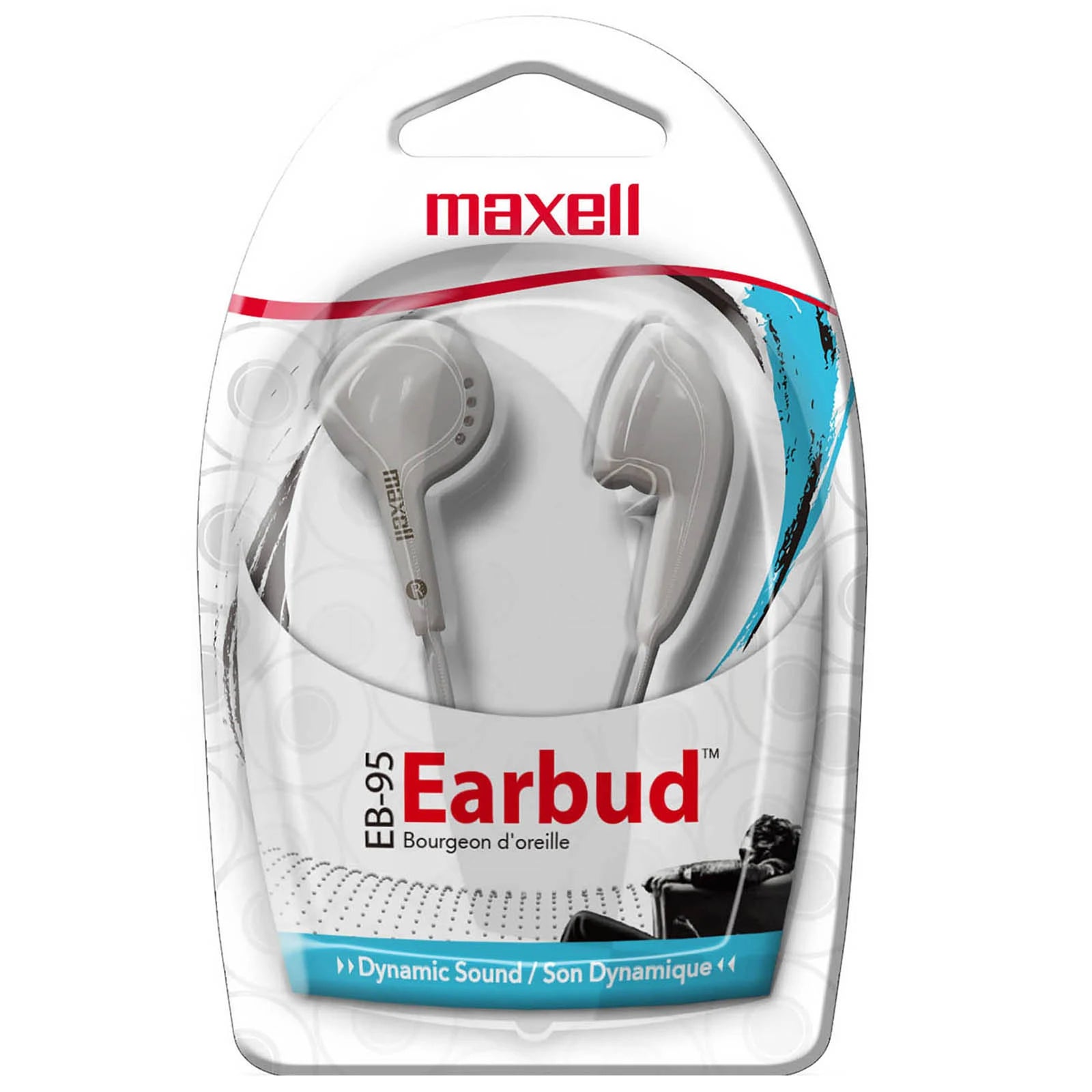 Maxell Wired Earbuds, White (EB 95)