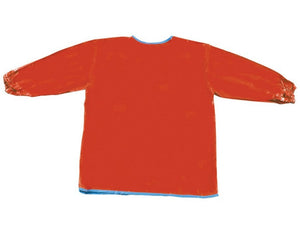 Creativity Street Long Sleeve Plastic Art Smock, Red, Ages 3+, 22"x18" (PAC 5208-01)