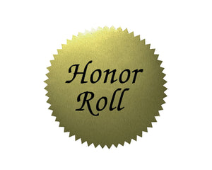 Flipside Honor Roll Gold Certificate Seals, 2", 50 Count (VA 317)