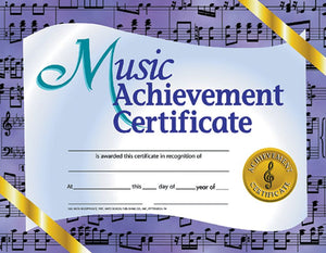 Flipside Music Achievement Certificate, 8.5" x 11" - Pack of 30 (VA 536)