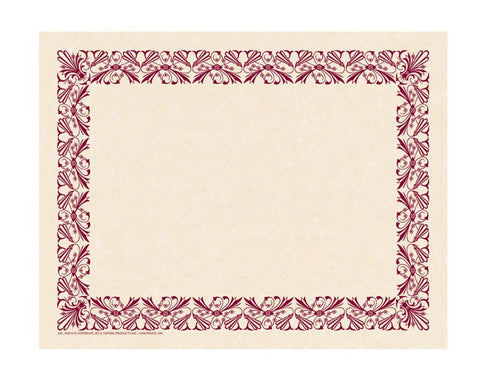 Flipside Art Deco Plum Border Paper, 8.5" x 11" - Pack of 50 (VA 916)